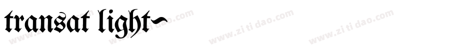 transat light字体转换